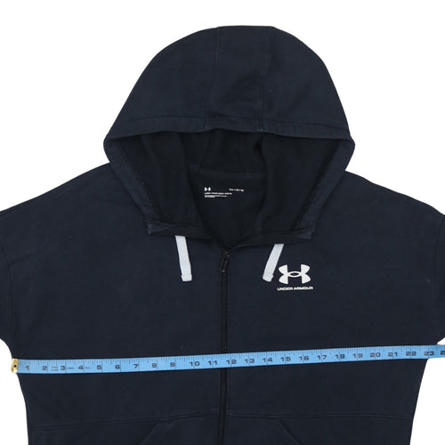 Under Armour Womens Black Full Zip Hoodie Size M Cotton Blend Casual
