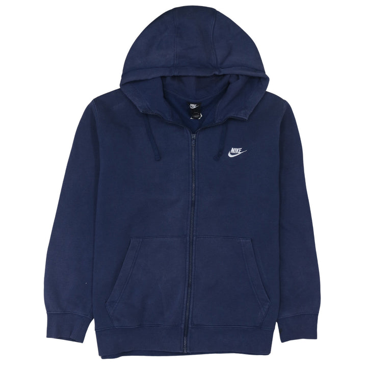 Nike Men's Blue XL Full Zip Hoodie Sweatshirt with Logo