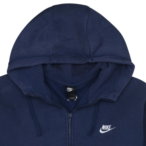 Nike Men's Blue XL Full Zip Hoodie Sweatshirt with Logo