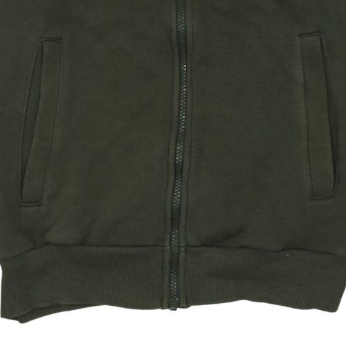 Adidas Men's Green Small Track Jacket Full Zip 3-Stripes Classic