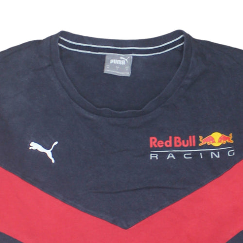 Puma Red Bull Racing Navy Blue Men's M Short Sleeve Cotton T-Shirt