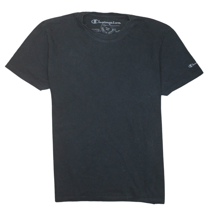 Champion Men's Black Cotton Crew Neck Short Sleeve T-Shirt M