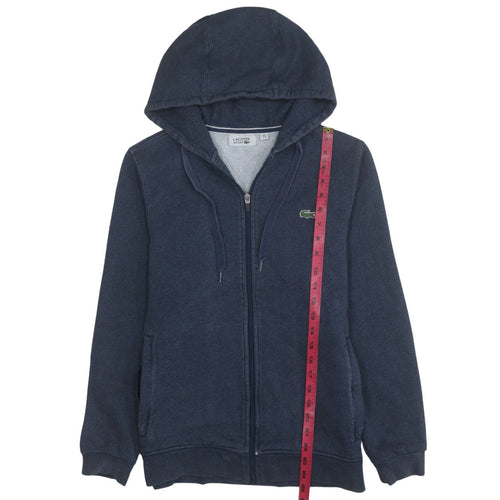 Lacoste Men Blue Full Zip Hoodie M Regular Fleece