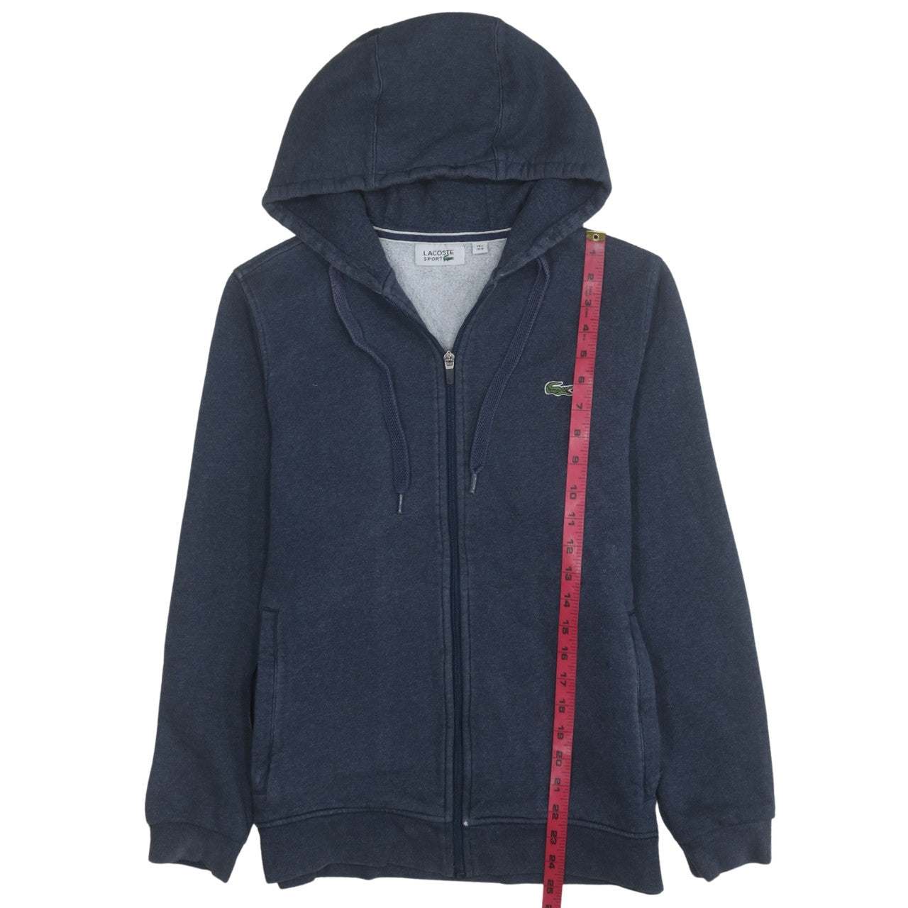 Lacoste Men Blue Full Zip Hoodie M Regular Fleece