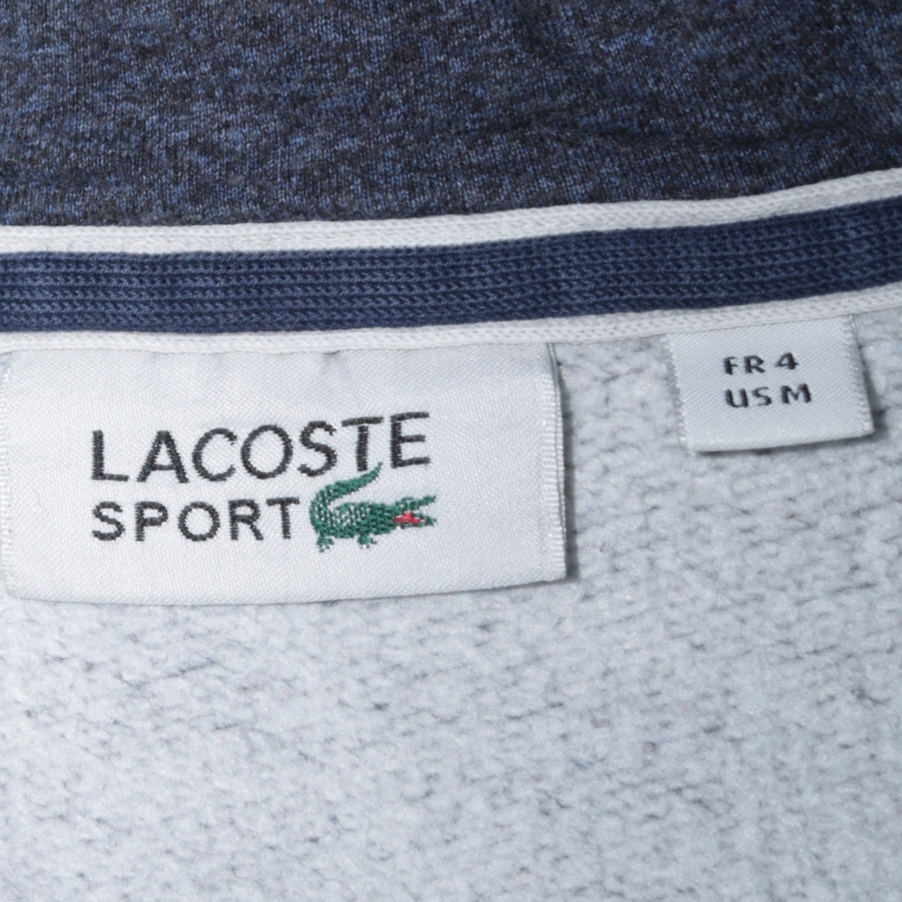Lacoste Men Blue Full Zip Hoodie M Regular Fleece