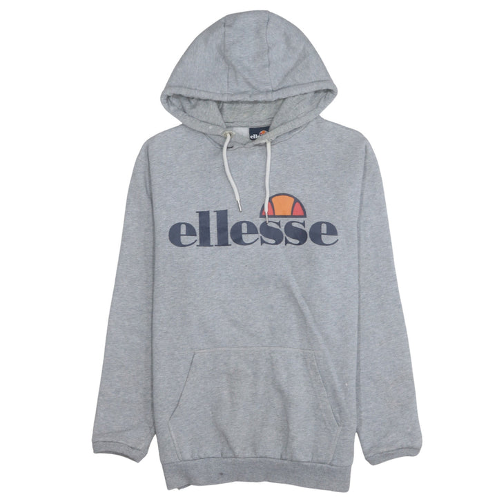 Ellesse Men’s Grey Pullover Hoodie S Regular Fit Logo Sweatshirt
