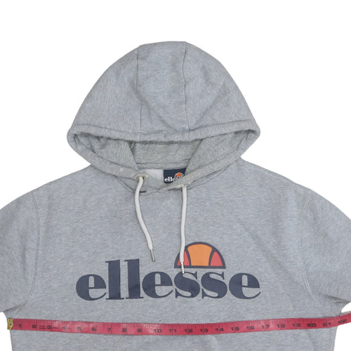Ellesse Men’s Grey Pullover Hoodie S Regular Fit Logo Sweatshirt