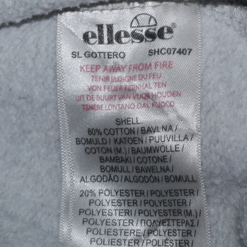 Ellesse Men’s Grey Pullover Hoodie S Regular Fit Logo Sweatshirt