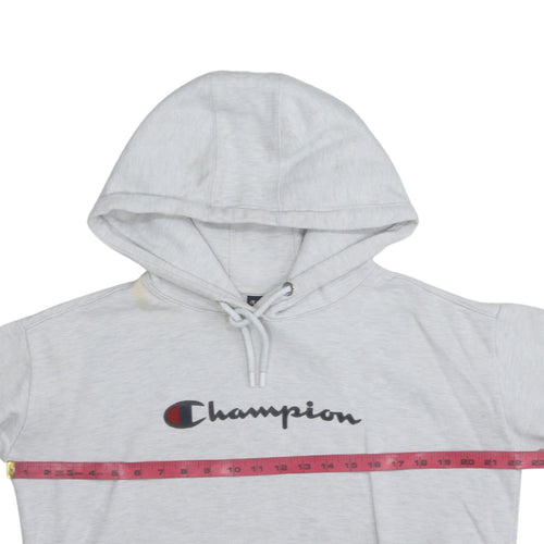Champion Men's Grey Pullover Hoodie Small Logo Sportswear