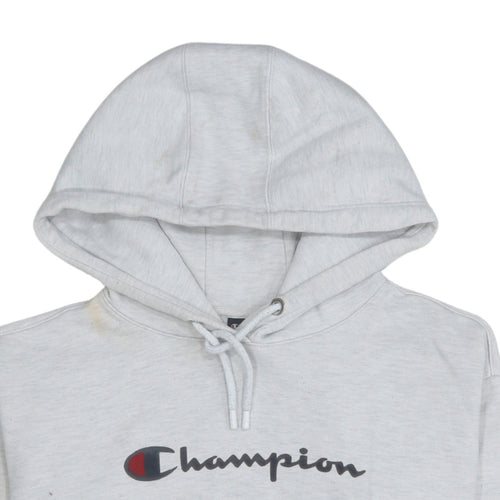 Champion Men's Grey Pullover Hoodie Small Logo Sportswear