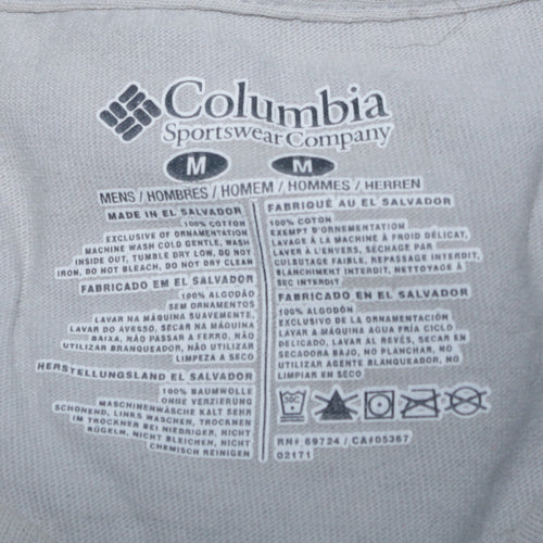 Columbia Men’s Grey Outdoor Graphic Cotton Crew Neck T-Shirt M