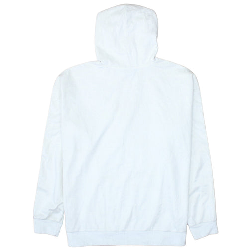 Adidas Women White Hooded Pullover Hoodie Size 12 Cotton Blend