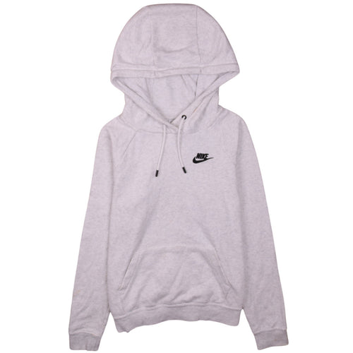 Nike Womens Grey XS Pullover Hoodie with Logo and Kangaroo Pocket