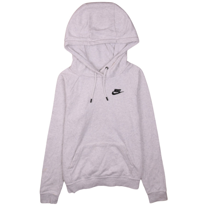 Nike Womens Grey XS Pullover Hoodie with Logo and Kangaroo Pocket