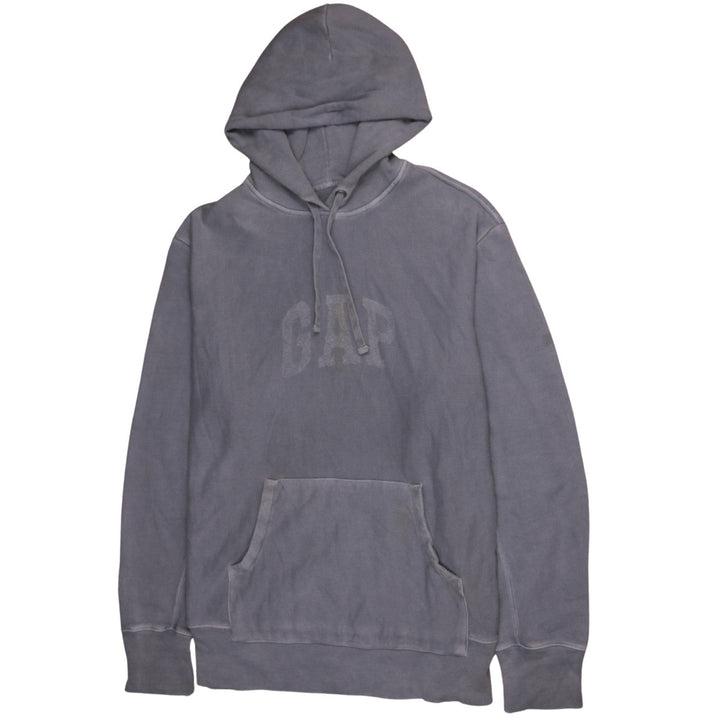 GAP Men's Grey Pullover Hoodie XL Regular Fit Logo Fleece