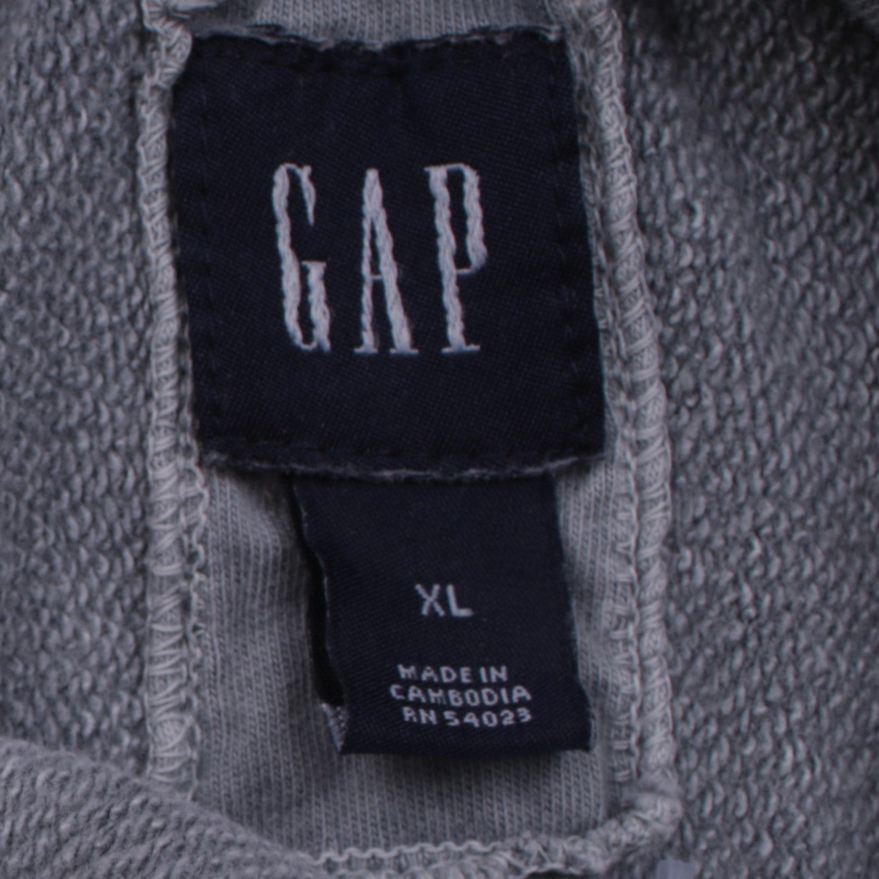 GAP Men's Grey Pullover Hoodie XL Regular Fit Logo Fleece
