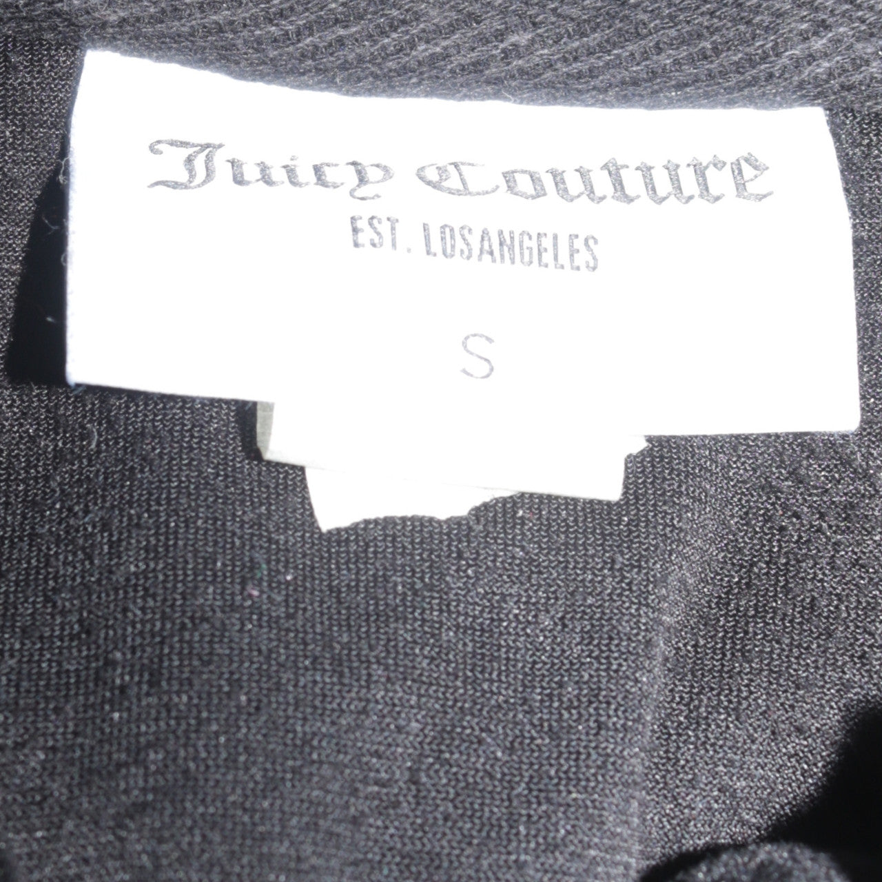 Juicy Couture Women's Black Velour Full Zip Hoodie Size S Rhinestone Logo