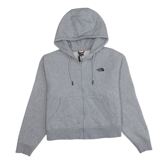 The North Face Womens Grey Full Zip Hoodie Size M Cotton Blend
