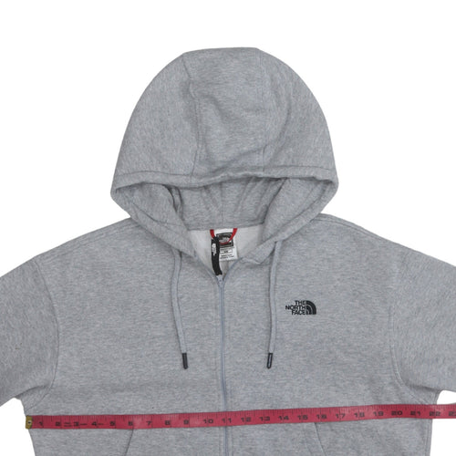 The North Face Womens Grey Full Zip Hoodie Size M Cotton Blend