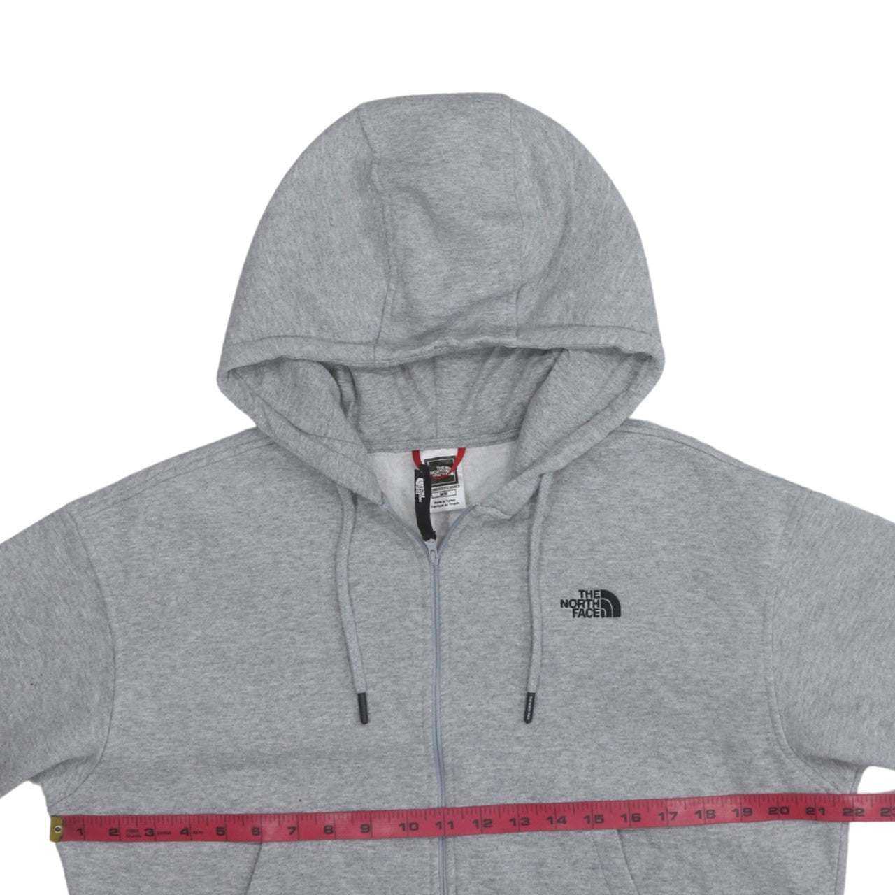 The North Face Womens Grey Full Zip Hoodie Size M Cotton Blend
