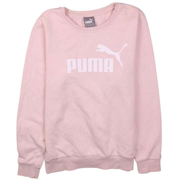 Puma Womens Pink Crew Neck Logo Sweatshirt Size 12