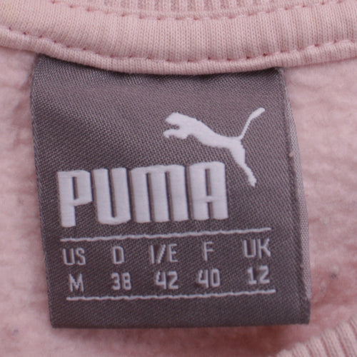 Puma Womens Pink Crew Neck Logo Sweatshirt Size 12