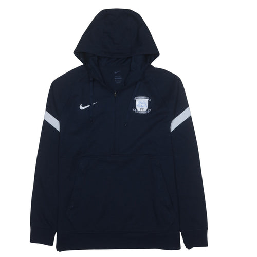 Nike Preston North End FC Men's Navy Blue XL Dri-FIT 1/2 Zip Hoodie