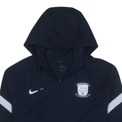 Nike Preston North End FC Men's Navy Blue XL Dri-FIT 1/2 Zip Hoodie