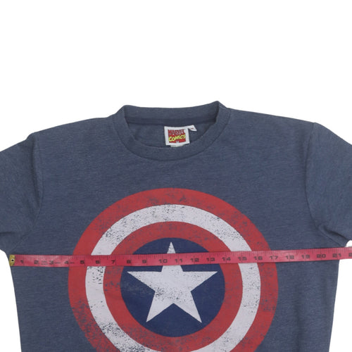 Marvel Comics Men’s Blue Captain America Sweatshirt Size M