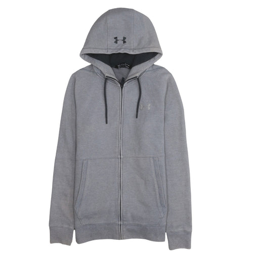 Under Armour Mens Grey Small Full Zip Hoodie Fleece ColdGear