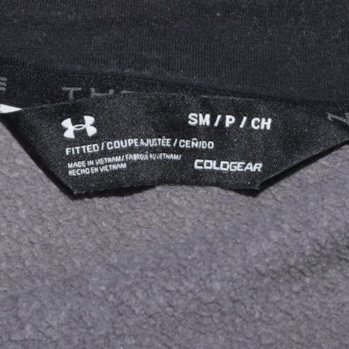 Under Armour Mens Grey Small Full Zip Hoodie Fleece ColdGear