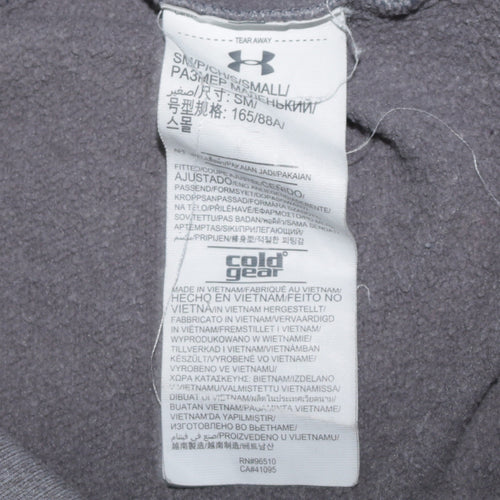 Under Armour Mens Grey Small Full Zip Hoodie Fleece ColdGear
