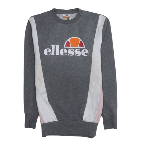 Ellesse Women's Grey Colourblock Logo Sweatshirt UK 8