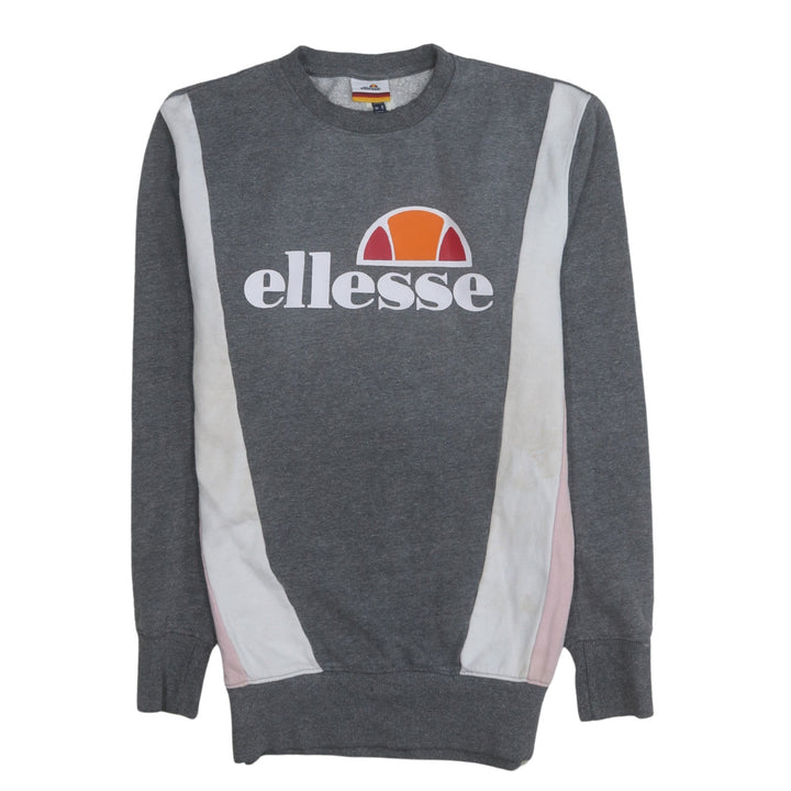 Ellesse Women's Grey Colourblock Logo Sweatshirt UK 8
