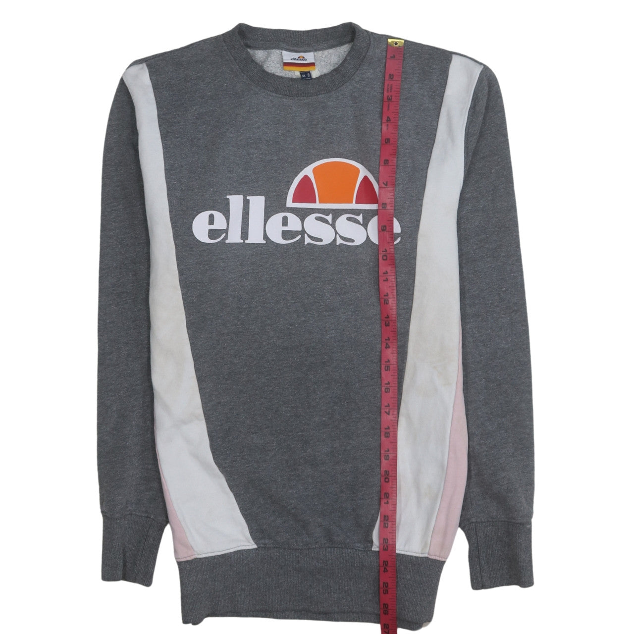 Ellesse Women's Grey Colourblock Logo Sweatshirt UK 8
