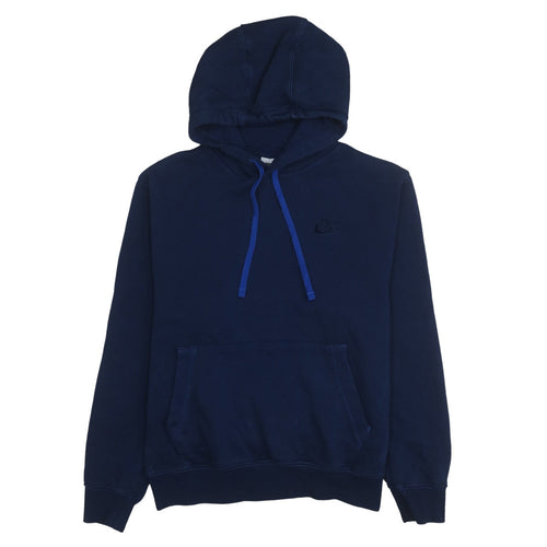 Nike Men's Blue Pullover Hoodie Size S Logo Fleece Sweatshirt