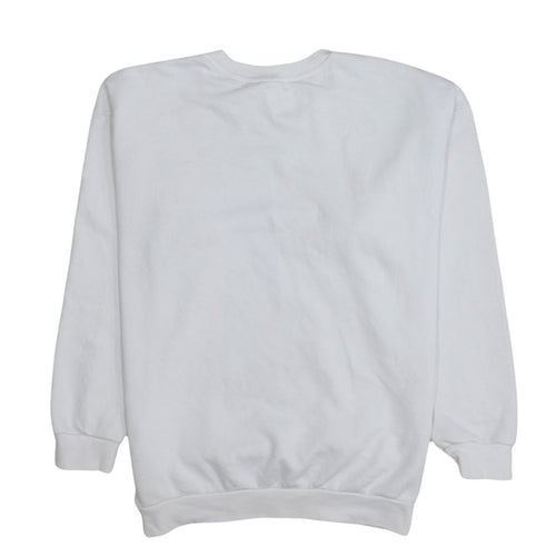 Adidas Women White Crew Neck Pullover Sweatshirt Size 8