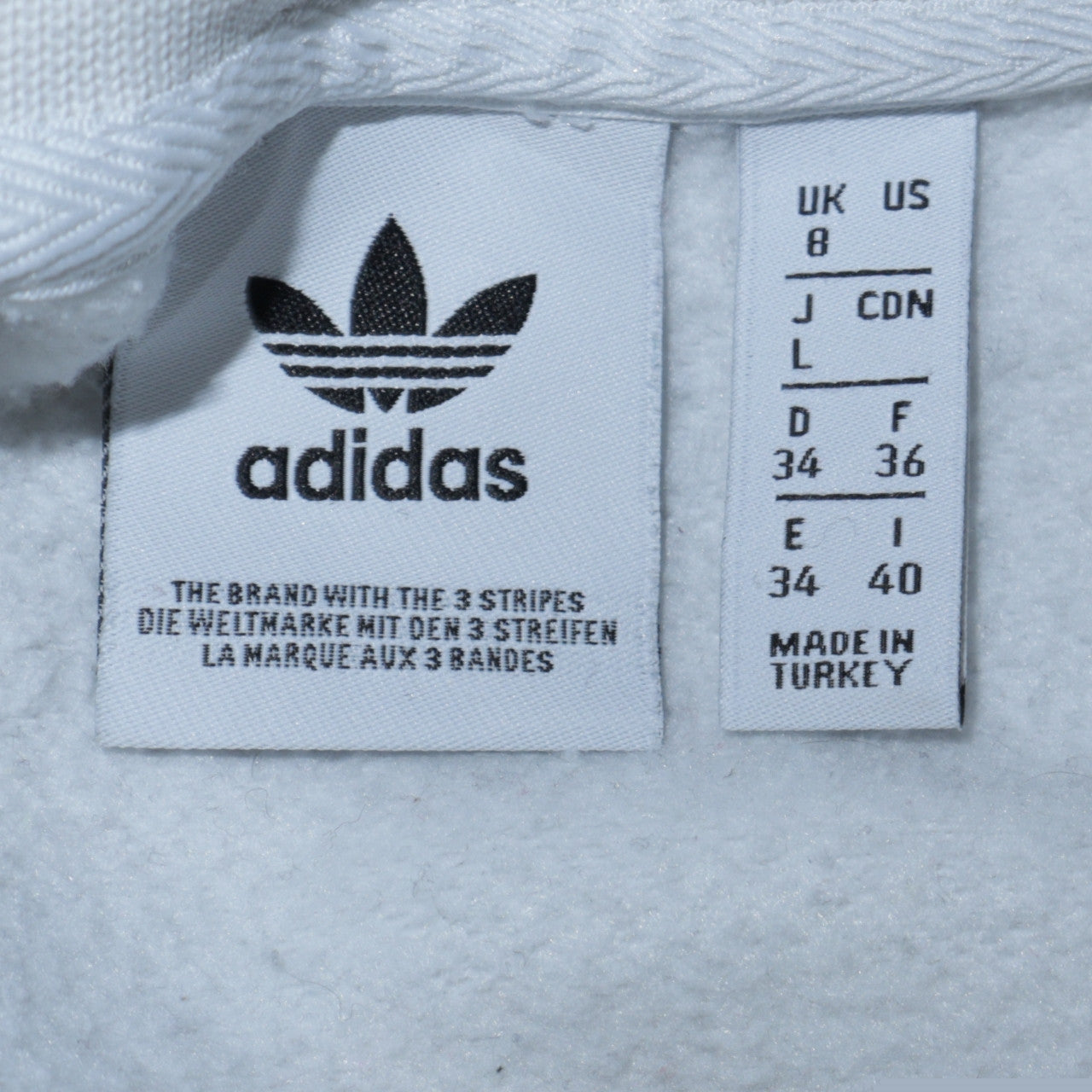 Adidas Women White Crew Neck Pullover Sweatshirt Size 8