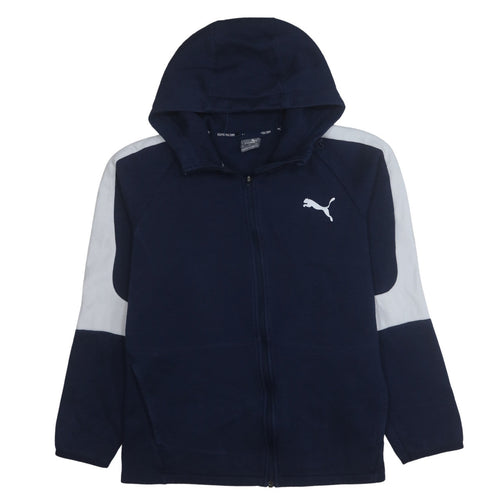 Puma Mens Blue XL Full Zip Hoodie Lightweight Sportswear