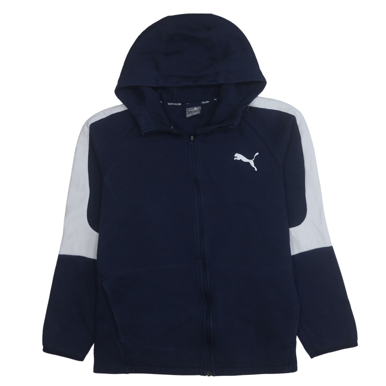 Puma Mens Blue XL Full Zip Hoodie Lightweight Sportswear