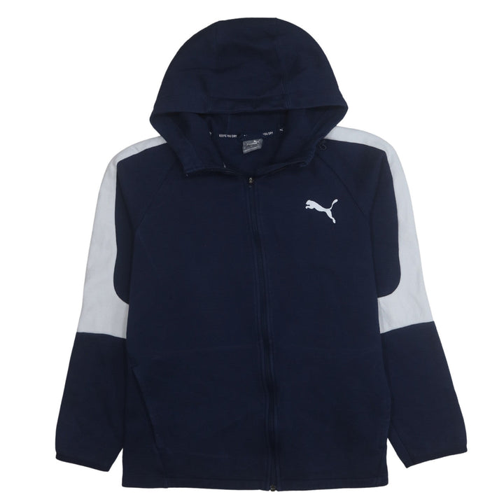 Puma Mens Blue XL Full Zip Hoodie Lightweight Sportswear
