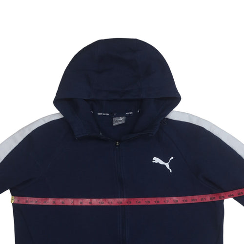 Puma Mens Blue XL Full Zip Hoodie Lightweight Sportswear