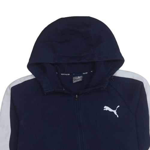 Puma Mens Blue XL Full Zip Hoodie Lightweight Sportswear