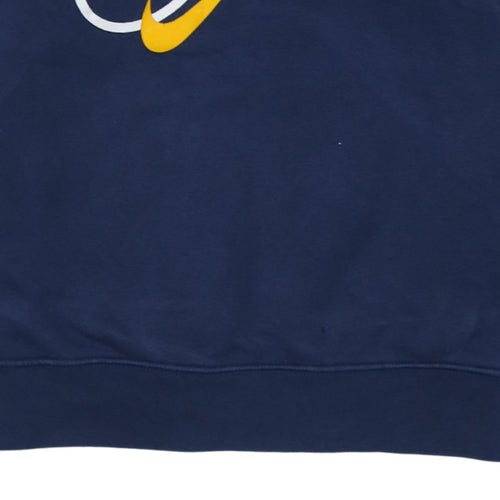 Nike Men's Blue Graphic Logo Crew Neck Pullover Sweatshirt M