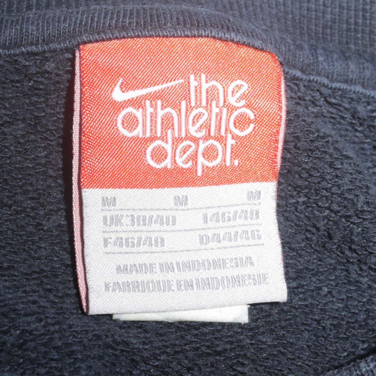 Nike Men's Blue Striped Pullover Sweatshirt M Crew Neck Fleece