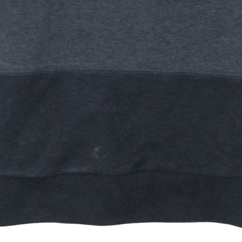 Nike Men's Blue Striped Pullover Sweatshirt M Crew Neck Fleece