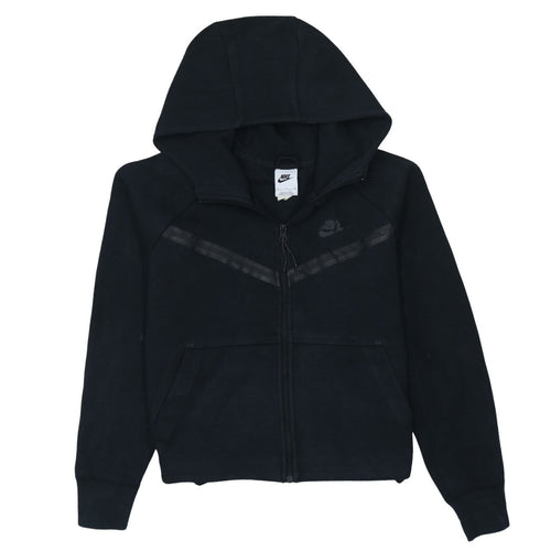 Nike Women's Black Full Zip Hoodie Small Cotton Blend Sportswear