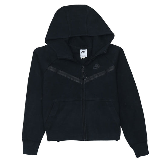 Nike Women's Black Full Zip Hoodie Small Cotton Blend Sportswear