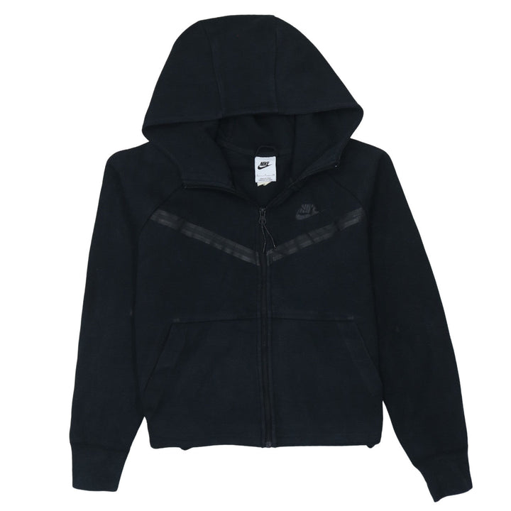 Nike Women's Black Full Zip Hoodie Small Cotton Blend Sportswear