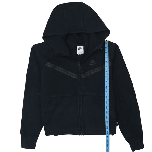 Nike Women's Black Full Zip Hoodie Small Cotton Blend Sportswear